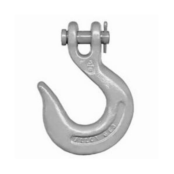 Slip Hook, 516 In Trade, 4700 Lb Load, Grade 70, Clevis Attachment, Steel Alloy